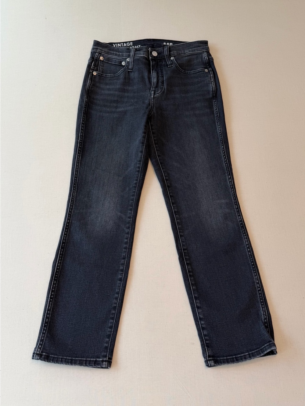 J. Crew Vintage Slim Straight Leg Jeans - Black Wash 25 Petite